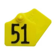 Primaflex füljelzők, sárga, mindkét oldala számozott