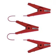 Háromcsatlakozós villanypásztor összekötő kábel 3 krokodilcsipesszel