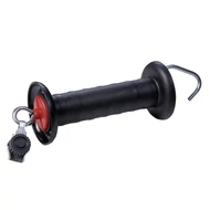 Kapufogantyú akasztós, kötélcsatlakozóval, fekete