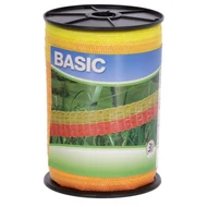 BASIC villanypásztor szalag, 200 m hosszú, 20 mm széles, sárga/narancs