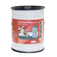 Prémiumline villanypásztor szalag 200 m fehér/zöld, 40 mm