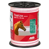 villanypásztor szalag, 200 m x 20 mm, fehér/lila