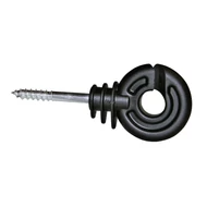 Körszigetelő rövid rögzítőcsavarral, fekete, 25 db/cs