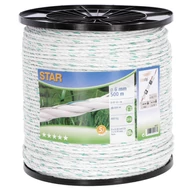 Star villanypásztor kötél, 500 m hosszú, fehér/zöld