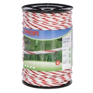 Profi villanypásztor kötél, 200 m hosszú, fehér/vörös