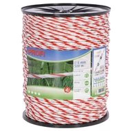 Profi villanypásztor kötél, 500 m hosszú, fehér/vörös