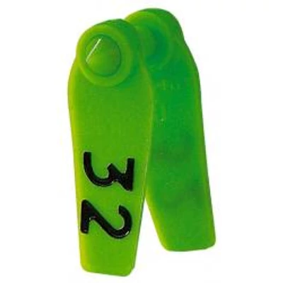 Primaflex füljelzők, zöld, mindkét oldala számozott