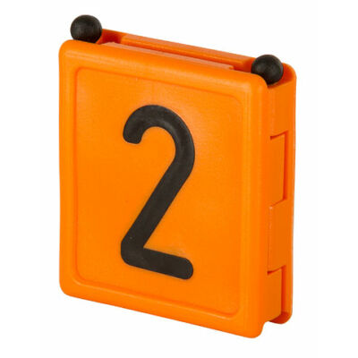 Duo jelölő szám 2, narancssárga 6 db/cs