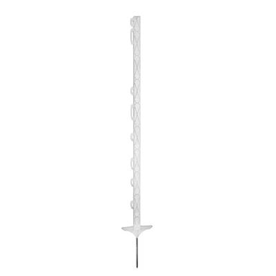 Titán villanypásztor karó  fehér, 110 cm, dupla taposóval