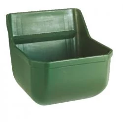 Takarmányetető, müanyag, zöld, rács nélkül, 9 l-es