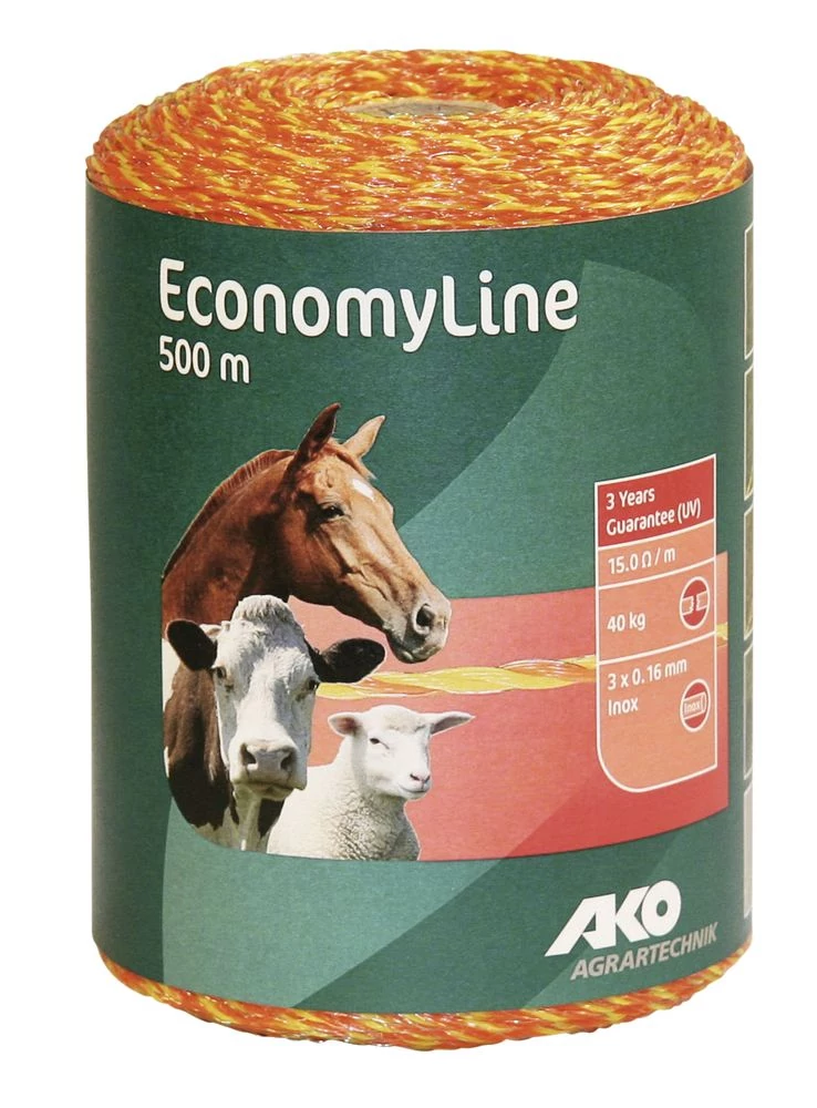 Economyline villanypásztor vezeték 500 m sárga/narancs